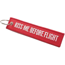 Porte-clés "Kiss me Before Flight". (RED)