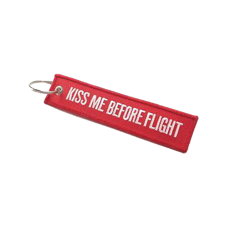 Porte-clés "Kiss me Before Flight". (RED)