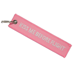 Porte-clés "Kiss me Before Flight". (PINK)