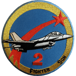 Badge 2 Sqn "La Comète" F-16 (rond)