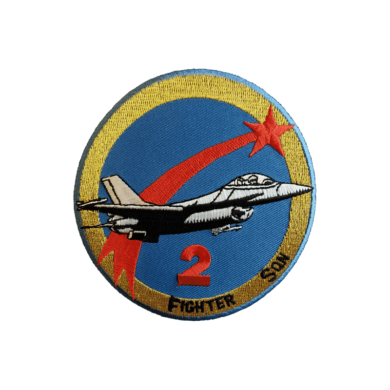 Badge 2 Sqn "La Comète" F-16 (rond)