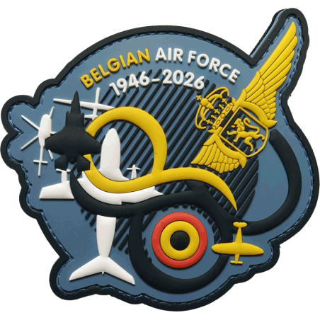 Badge "Belgian Air Force 1946-2026"