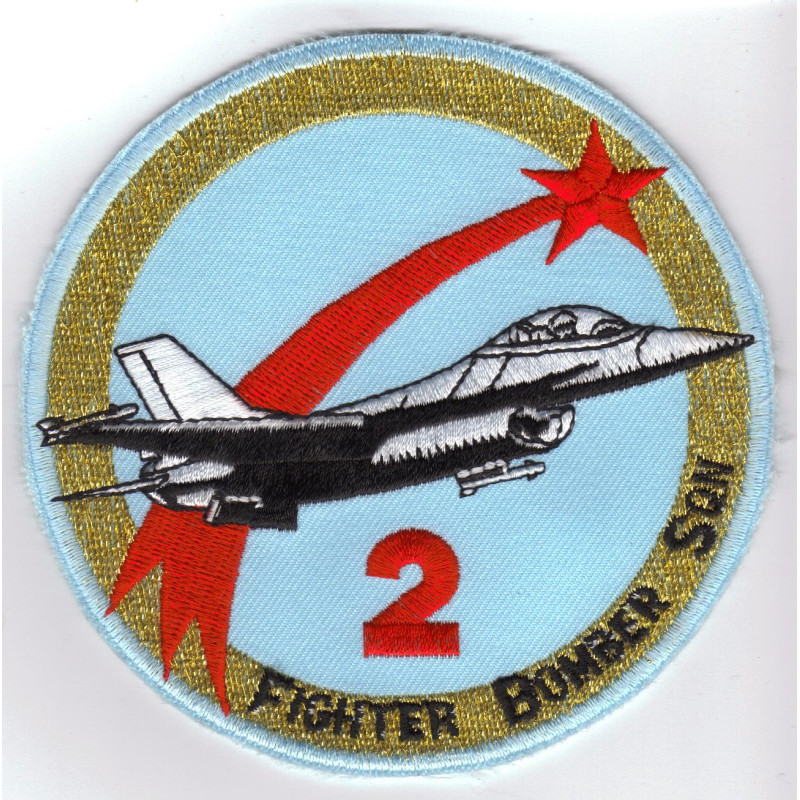 Badge 2 Sqn "La Comète" F-16 (rond)