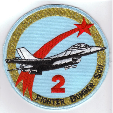 Badge 2 Sqn "La Comète" F-16 (rond)